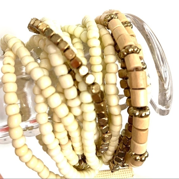 Bracelet beaded‎ 16 pieces stretch NWT - Picture 2 of 3